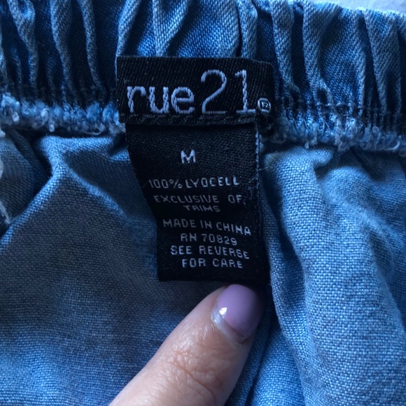 Blue Denim Off the Shoulder Dress - Picture 4 of 5